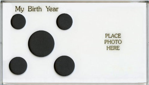 Capital Plastics MA6ABY  My Birth Year Coins (Small $, .50, .25, .10, .05, .01), Meteor, White