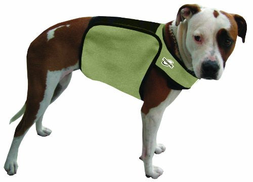 Techniche Phase Change Cooling Dog Coats, Khaki Size Small/Medium