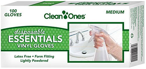 100ct Disposable Essentials Vinyl Gloves