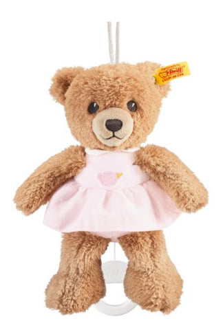 Sleep Well Bear Music Box, Pink, 7.9"
