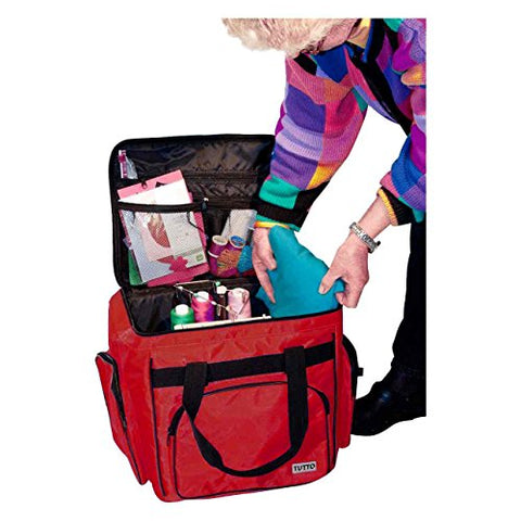 Fabric/Accessory Bag - Cherry Red
