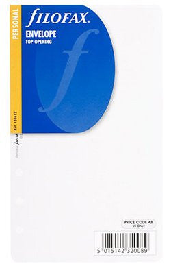 FILOFAX PERSONAL, TRANSPARENT ENVELOPE TOP OPENING