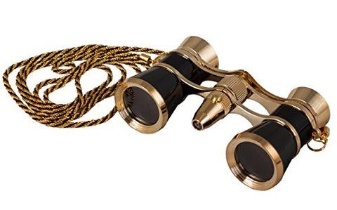 Levenhuk Broadway 325F Opera Glasses - Black with LED Light and Chain