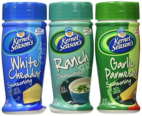 Popcorn Seasoning Variety 6-Pack (2-Ranch, 2-Garlic Parmesan, 2-White Cheddar)