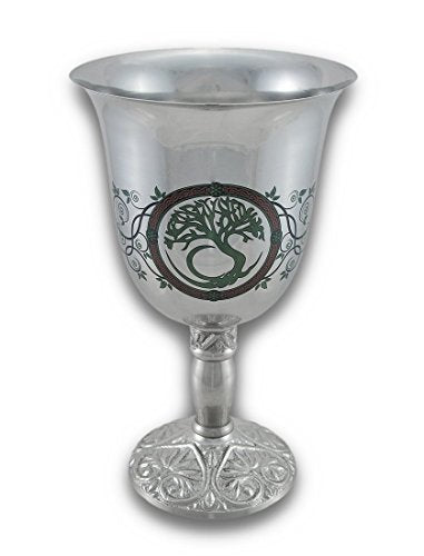 Chalice Stainless Steel w/Print Tree of Life (Each)