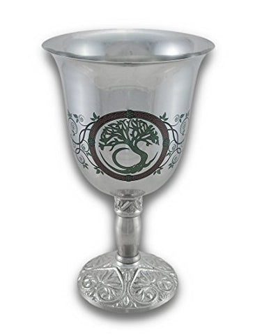 Chalice Stainless Steel w/Print Tree of Life (Each)