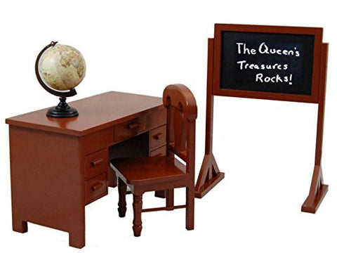 School Teacher Desk & Play Set, Furniture For 18" Girl Dolls