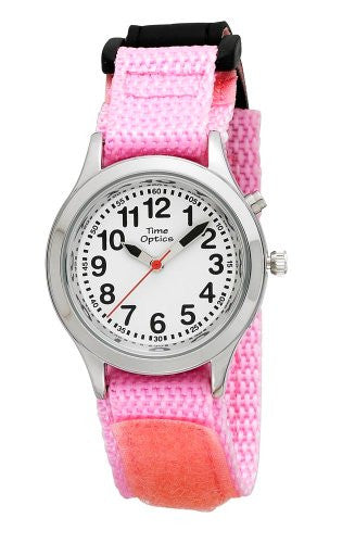 Youth/Unisex Pink Velcro Strap Talking Watch