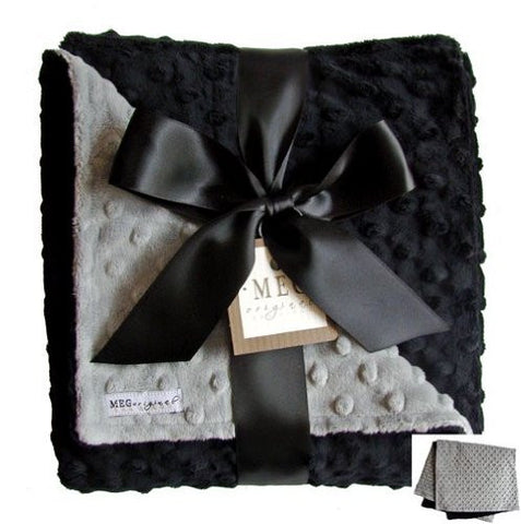 Black & Gray Minky Blanket