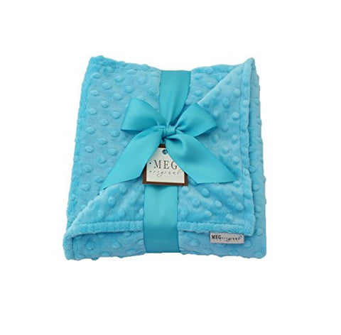 Turquoise Minky Dot Blanket