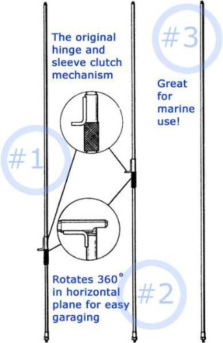 Hustler 54" Fold Over HF Mast with Center Break