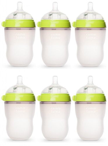 "Natural Feel" Baby Bottle (Single Pack), 8 oz Green