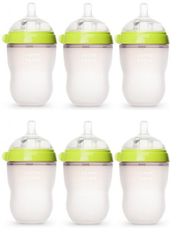 "Natural Feel" Baby Bottle (Single Pack), 8 oz Green