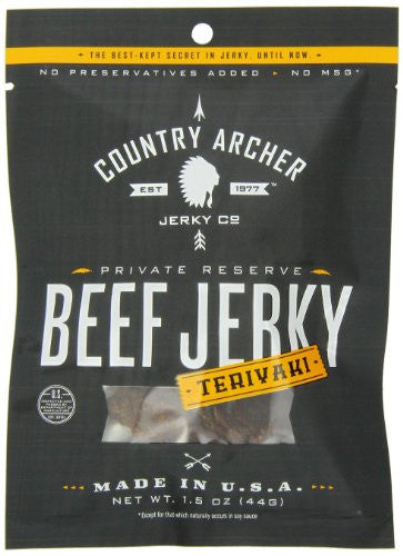 COUNTRY ARCHER, BEEF JERKY TERIYAKI 1.5OZ