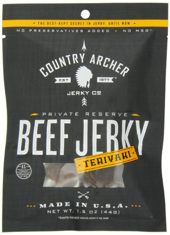 COUNTRY ARCHER, BEEF JERKY TERIYAKI 1.5OZ