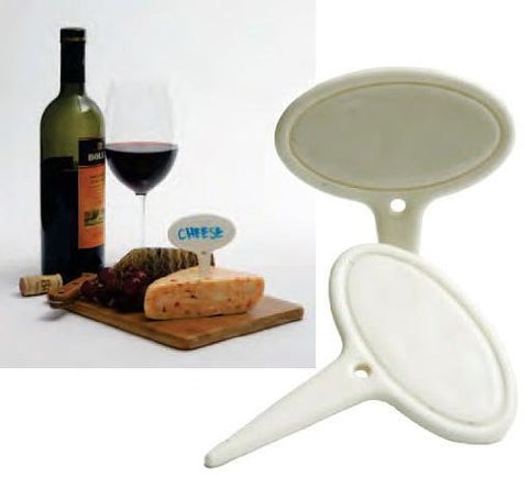 Oval Cheese Markers, Porcelain, Set of 4 on a Card