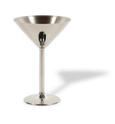 Crisp Martini Glass, Stainless Steel (Knock-down 3-pc.)
