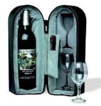 Wine Travel Case with Corkscrew and Foil Cutter