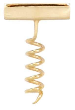 Corkscrew Lapel Pin, Gold Plated