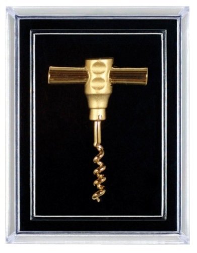 Pocket Corkscrew Pin, Gold Plated