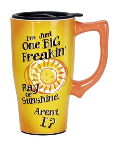 Big Ray of Sunshine Travel Mug, Yellow