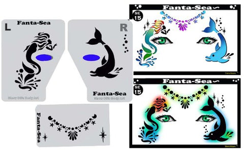 StencilEyes Fanta-Sea - Mermaid/Dolphin (childsize)