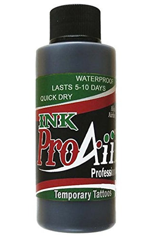 Body Paint - ProAiir Temporary Tattoo Ink - 2.1 oz (60ml) Black
