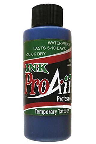 Body Paint - ProAiir Temporary Tattoo Ink - 2.1 oz (60ml) Blue