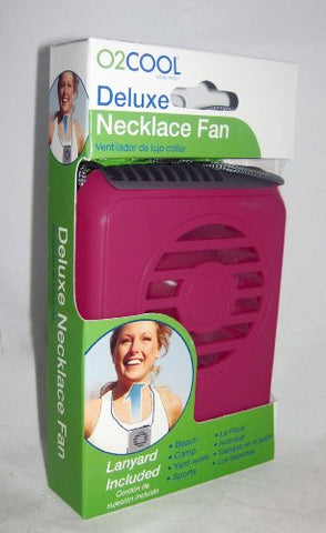 Deluxe Necklace Fan - Raspberry