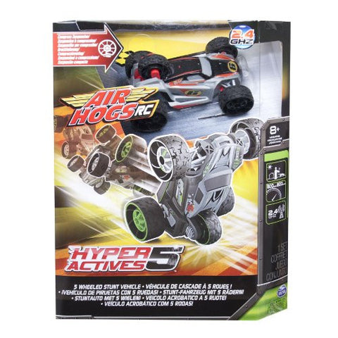 Air Hogs RC Hyper Actives 5 - 5 Wheeled 2.4 GHZ RC Stunt Vehicle - Grey