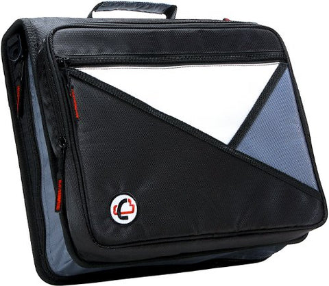 Case-it Universal 2-Inch 3-Ring Zipper Binder, Holds 13 Inch Laptop, Black
