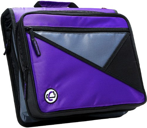 Case-it Universal 2-Inch 3-Ring Zipper Binder, Holds 13 Inch Laptop, Purple