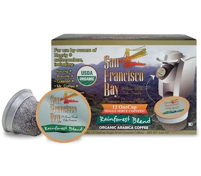 San Francisco Bay Gourmet Coffee OneCup Organic Rainforest Blend 12 count