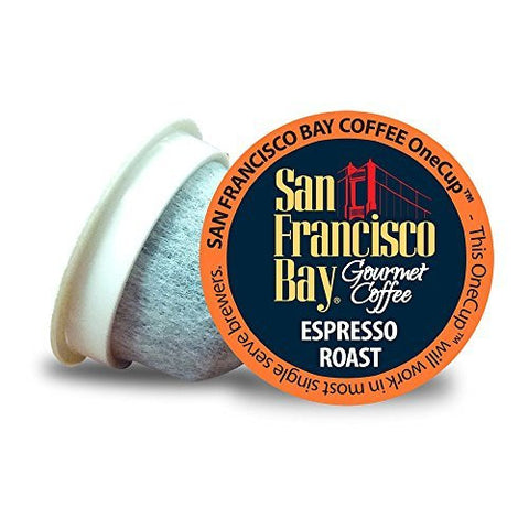 San Francisco Bay Gourmet Coffee OneCup Espresso Roast Coffee 12 Count