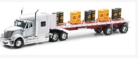 1/32 International Lonestar Flatbed with Toxic Barrels