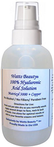 100% Pure Hyaluronic Acid Enhanced with Matrixyl 3000 & Copper 2oz Pump