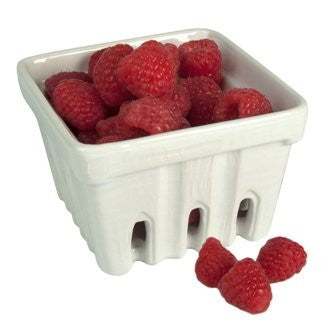 BERRY BASKET WHITE, 4"x2.75"H