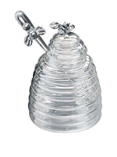 HONEY BEE POT WITH DIPPER, GIFT BOX