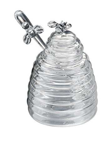 HONEY BEE POT WITH DIPPER, GIFT BOX