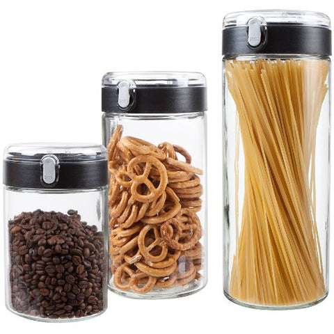 FLIP-TOP CANISTERS, SET/3 GIFT BOX