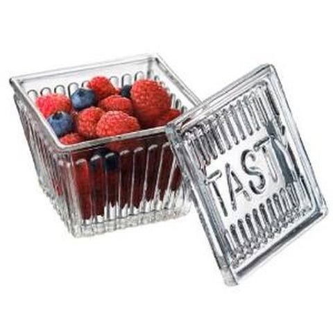 TASTY STORAGE JAR, 4" Dia x 3" H