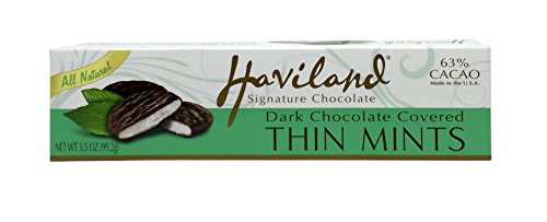 Candy Thin Mints Dark Choc 3.9oz Box Haviland 72ct Display