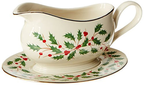 HOLIDAY GRAVY BOAT WITH STAND NEW