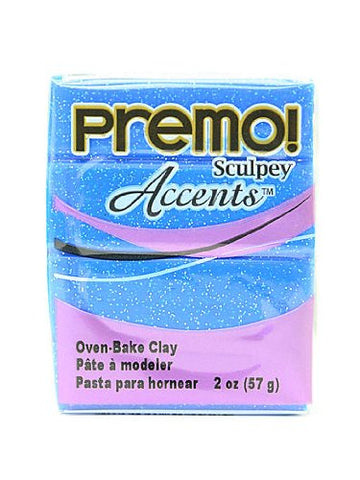 Premo! Sculpey Accents Blue Glitter, 2oz