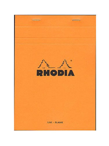 Rhodia Classic Notepads Top Staplebound 6 x 8 ¼ Blank Orange 80 sheets