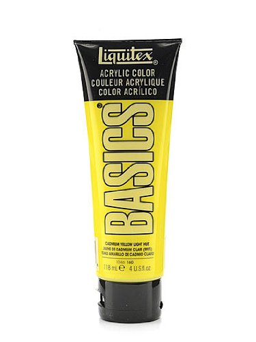 Liquitex Basics Acrylic, Cadmium Yellow Light Hue, 4 oz