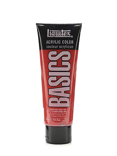 Liquitex Basics Acrylic, Cadmium Red Deep Hue, 4 oz