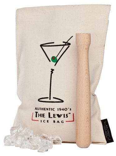 The Lewis Ice Bag with Beechwood Muddler