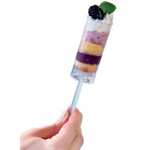 Mini Push‐Up Pops Round Shape with Lid, Pack of 100 pcs