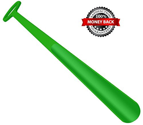 FootMatters 24 Inch Extra Long Handle Durable Easy-grip Shoe Horn - Multiple Color Options - No More Bending Over to Put Shoes on Great for Elderly, Disabled, and Folks with Back Pain - Lime Green